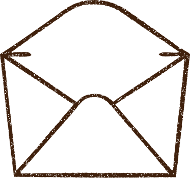 Open Envelope Charcoal Drawing png