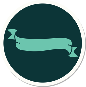 sticker of tattoo in traditional style of a banner png