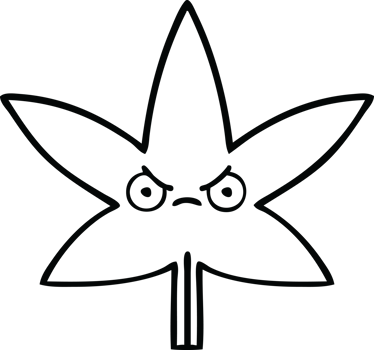 line drawing cartoon of a autumnal leaf png