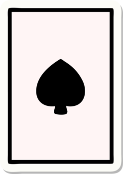 sticker of tattoo in traditional style of the ace of spades png