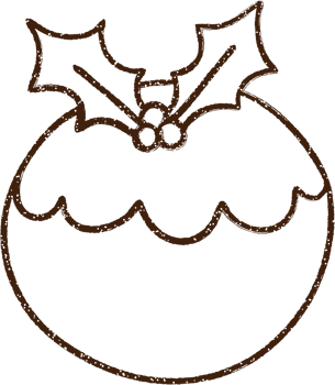 Christmas Pudding Charcoal Drawing png