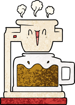 steaming hot coffee pot png
