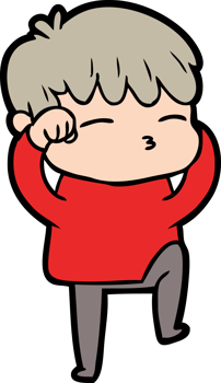 cartoon curious boy png