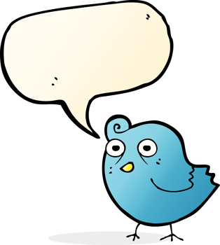 funny cartoon bird with speech bubble png