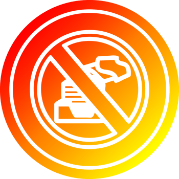 paperless office circular icon with warm gradient finish png
