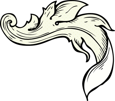 cartoon traditional hand drawn floral swirl png