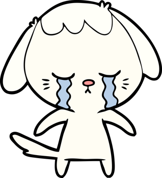 cartoon crying dog png