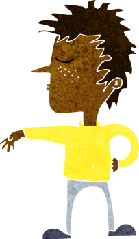 cartoon man making camp gesture png