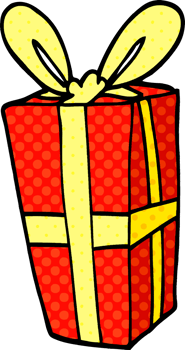 cartoon doodle christmas present png