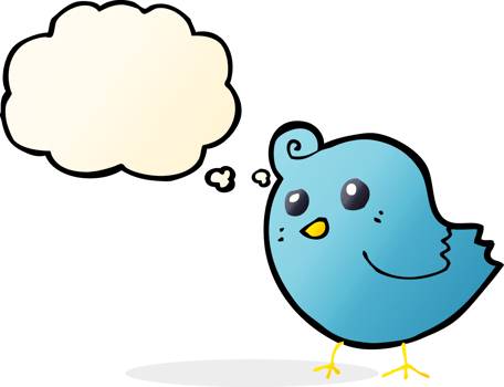 cartoon bird with thought bubble png