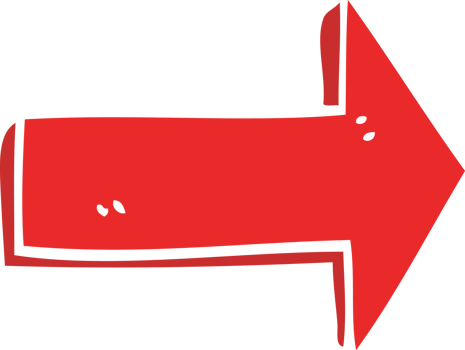 cartoon doodle directing arrow png