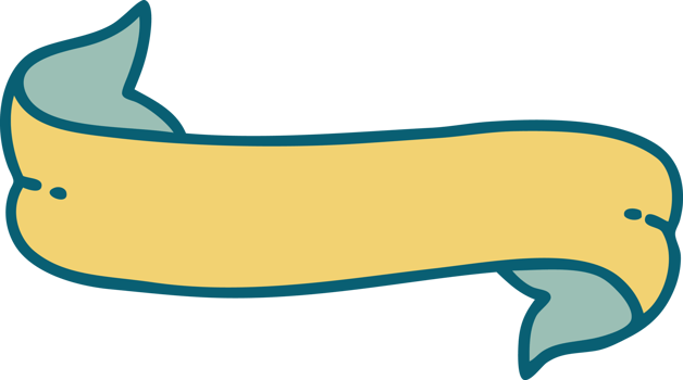 iconic tattoo style image of a banner png