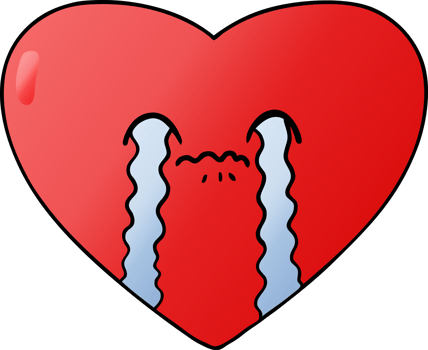 cartoon love sick heart png