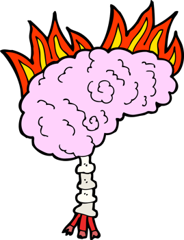 cartoon brain drawing png