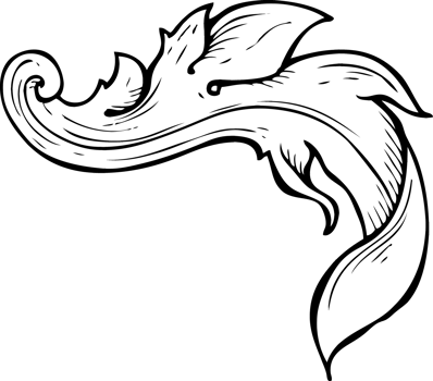 traditional hand drawn floral swirl png