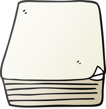 hand drawn cartoon stack of paper png