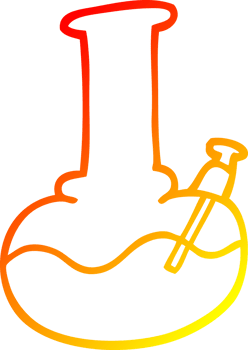warm gradient line drawing of a cartoon water pipe png