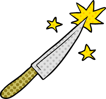 cartoon sharp kitchen knife png