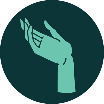 iconic tattoo style image of a hand png