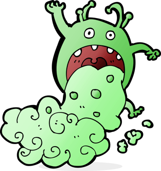 cartoon gross monster being sick png