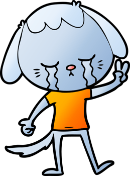 cartoon dog crying png