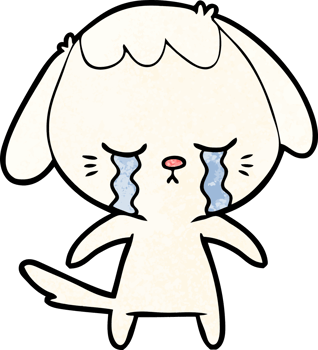 cartoon crying dog png