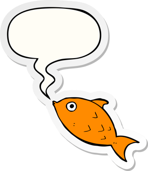 cartoon fish with speech bubble sticker png