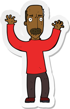 sticker of a cartoon angry dad png
