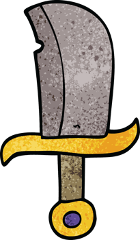 cartoon doodle dagger png