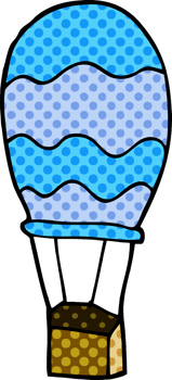 cartoon doodle hot air balloon png