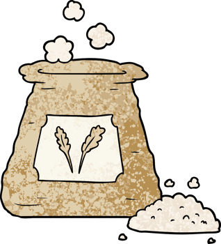cartoon bag of flour png