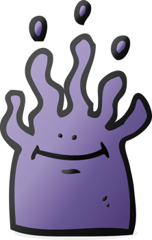 hand drawn cartoon little alien png