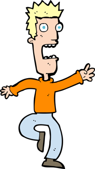 cartoon shrieking man png