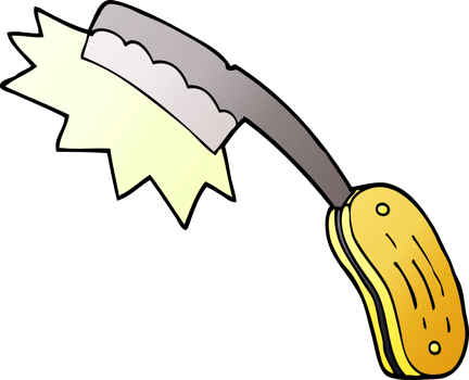 cartoon doodle sharp razor png