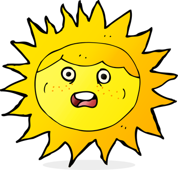 sun cartoon character png