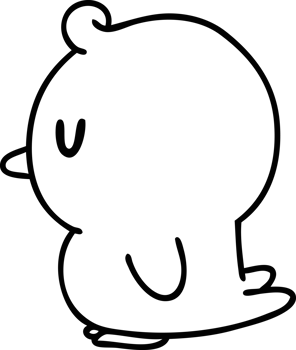 line doodle of a cute little bird png