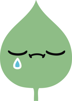 flat color retro cartoon of a expressional leaf png