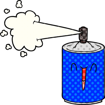 cartoon aerosol spray can png