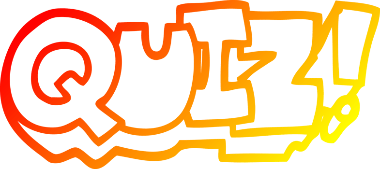warm gradient line drawing of a cartoon word quiz png
