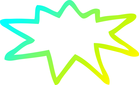 cold gradient line drawing of a cartoon explosion symbol png