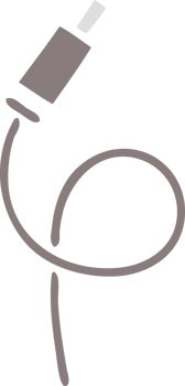 flat color retro cartoon of a audio wire png