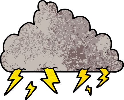 cartoon thundercloud drawing png