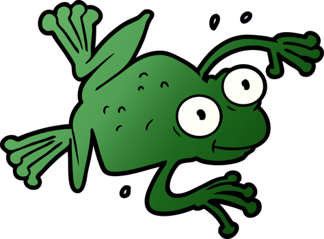 cartoon frog drawing png