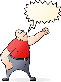 cartoon angry man with speech bubble png