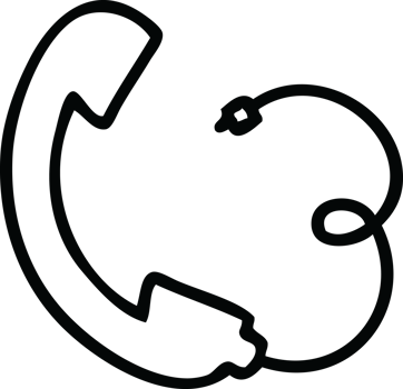 line drawing cartoon of a telephone handset png
