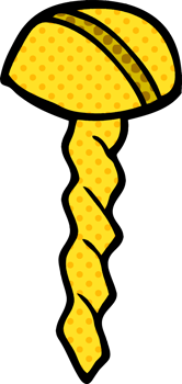 cartoon doodle old brass screw png
