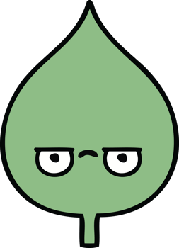 cute cartoon of a expressional leaf png