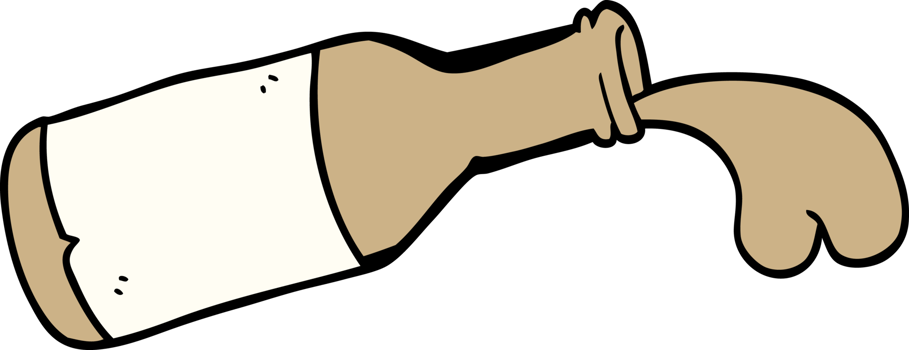 cartoon doodle bottle of chocolate milk png