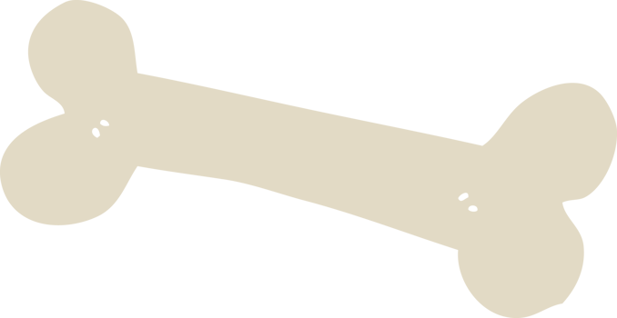 flat color style cartoon bone png