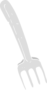 flat color illustration of fork png